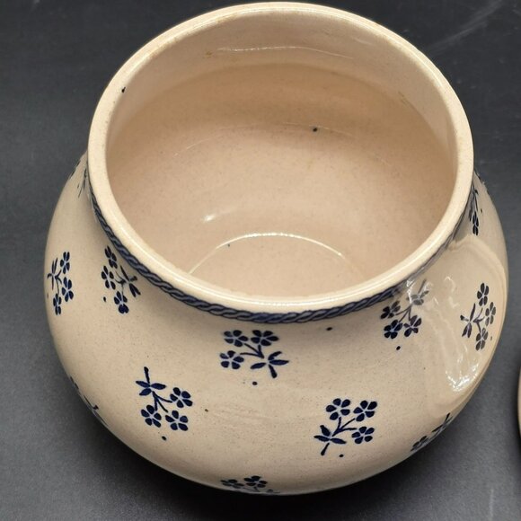 Vintage Johnson Brothers Sugar Pot Blue & Cream Floral Ceramic England Dh1351 - Picture 8 of 10